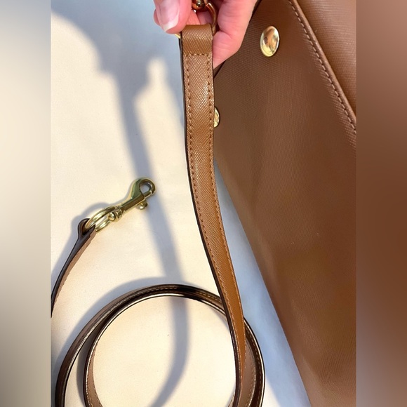 **AUTHENTIC** COACH Peyton Leather Nancy Satchel - Saddle- Dual Handle/Crossbody - Picture 8 of 15